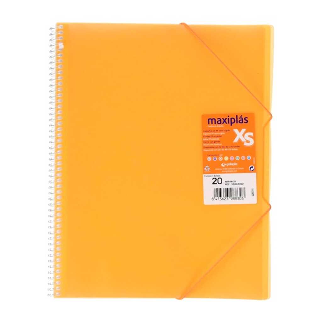 carp.dequa 30 fundas espir.naranja trans