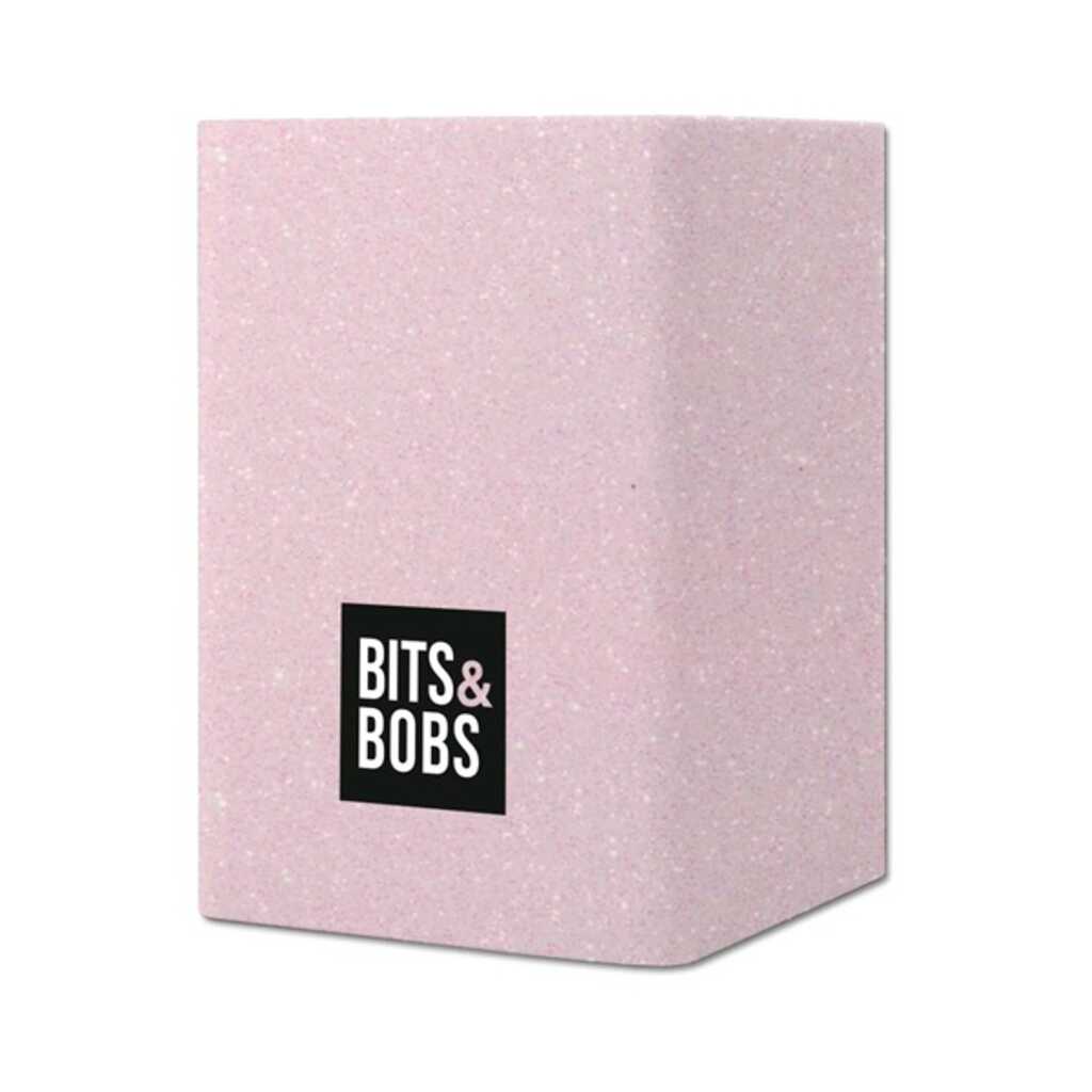 cubilete silicona bits&bob glitter rosa
