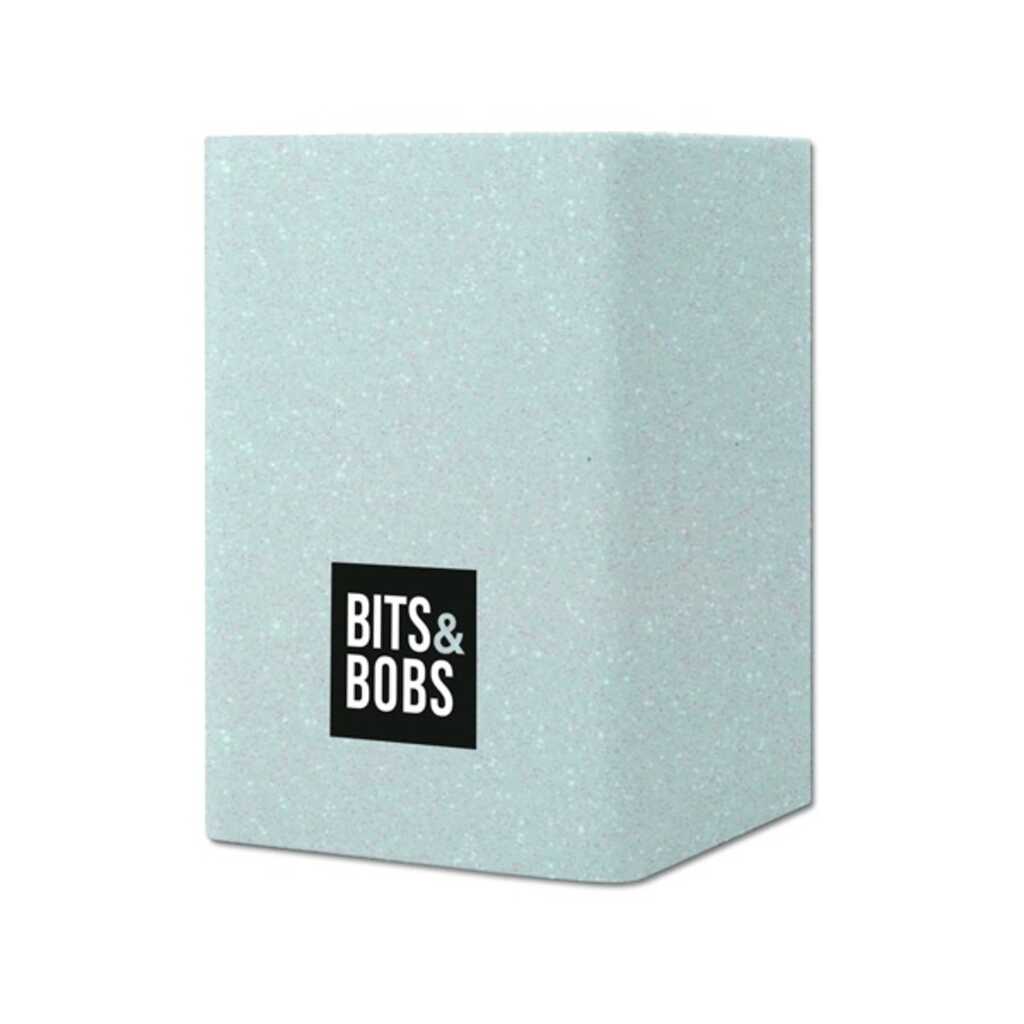 cubilete silicona bits&bob glitter azul