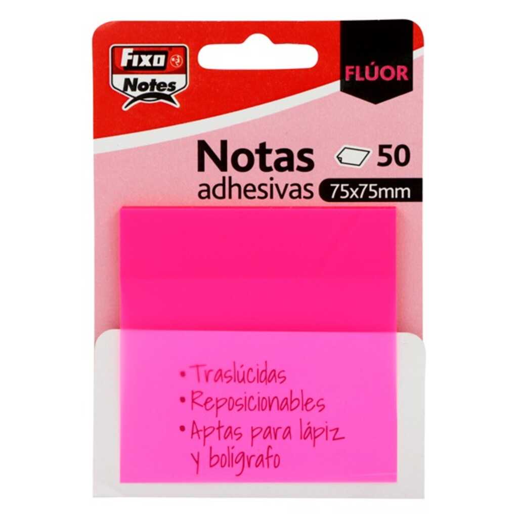 pack 50 notas adh 75x75 fucsia neon