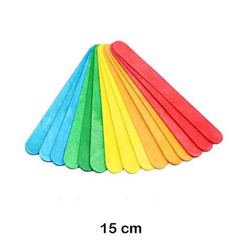 paq. 50 palos grandes madera colores