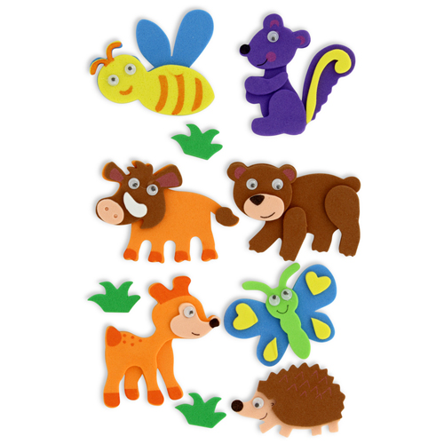 set figuras g.eva 3d adhesivos animales2