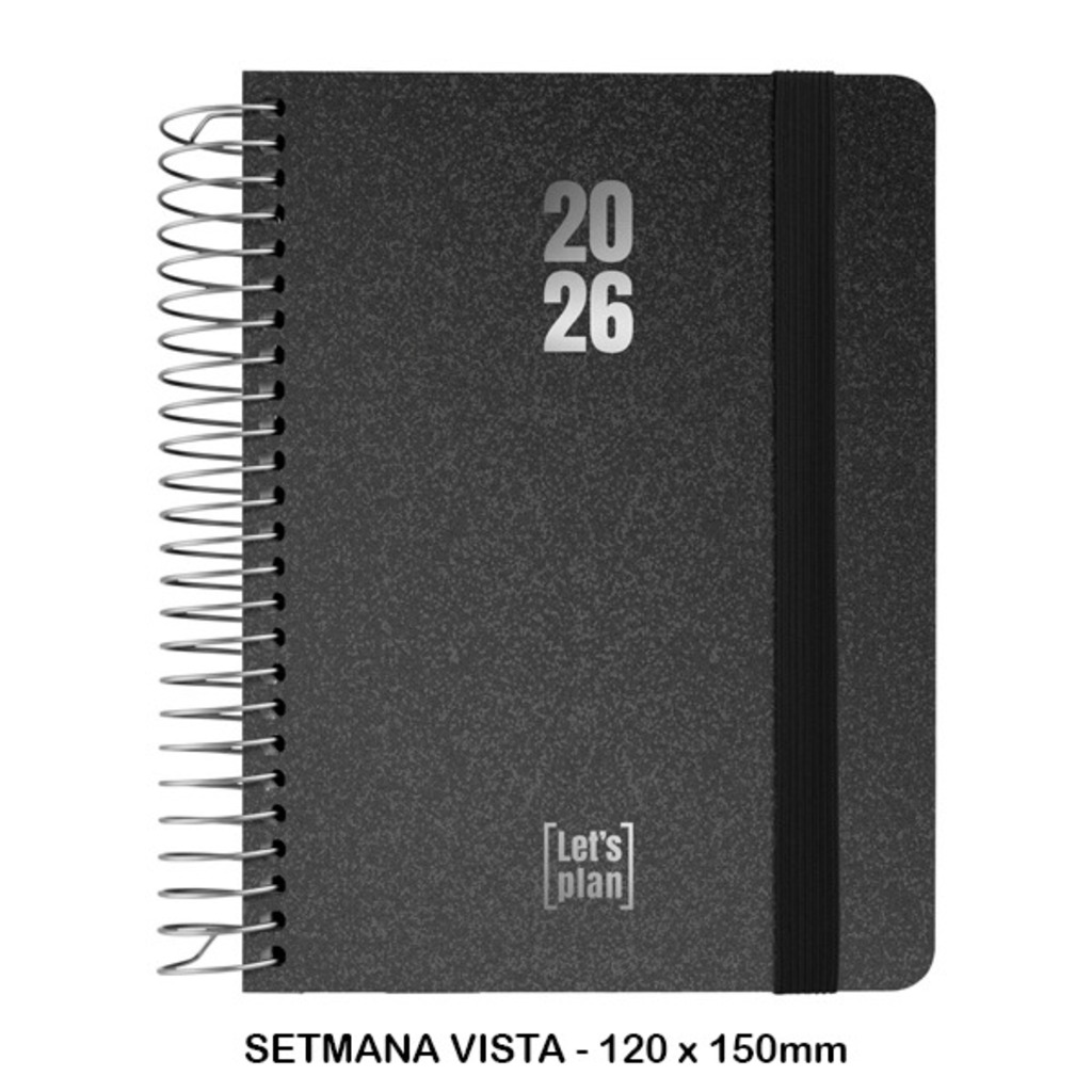 agenda 26 s/v a6 metallic negro