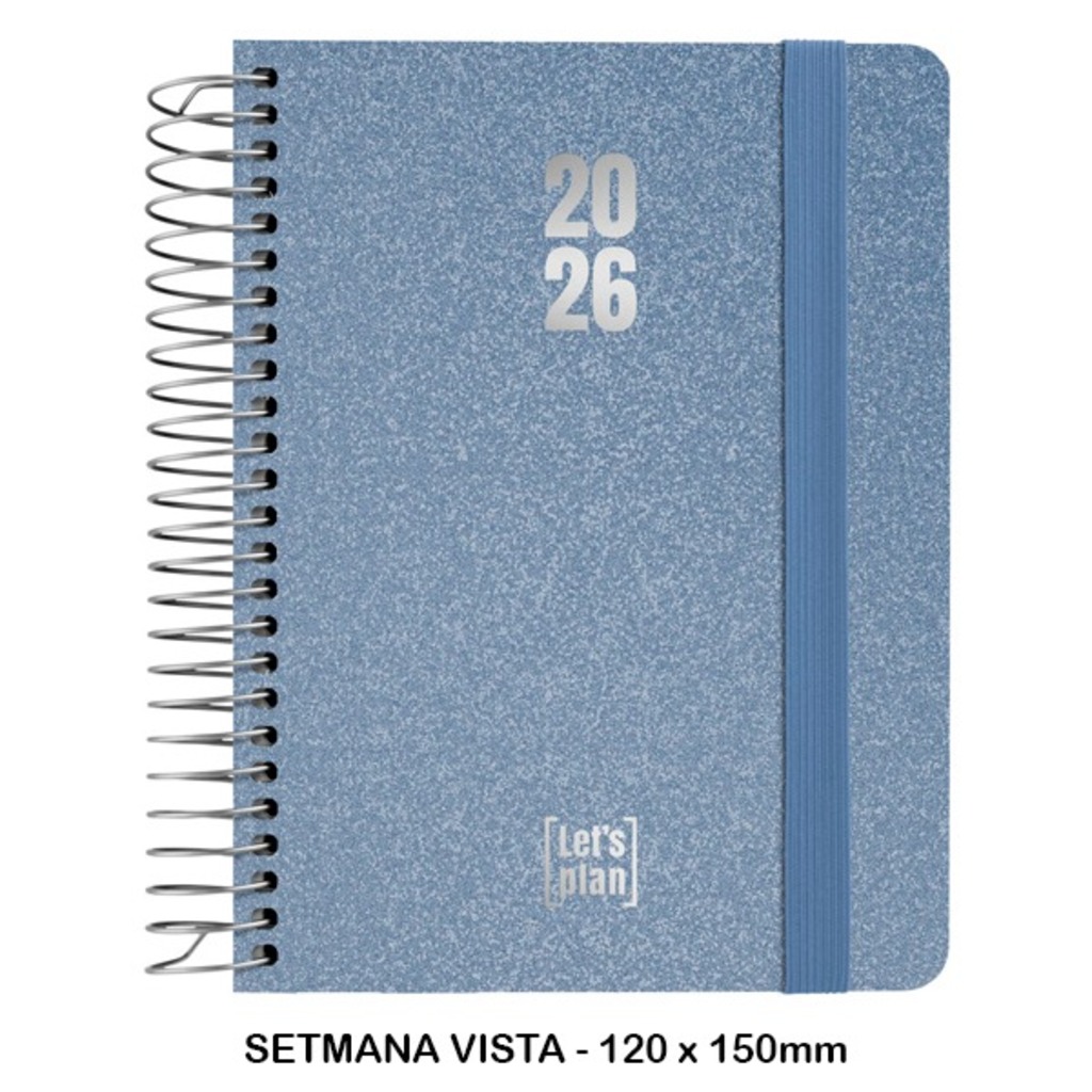 agenda 26 s/v a6 metallic azul