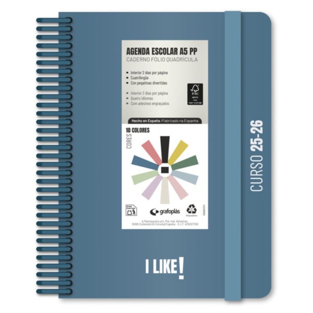 agenda escolar a5 2d/p 25/26 like az.osc