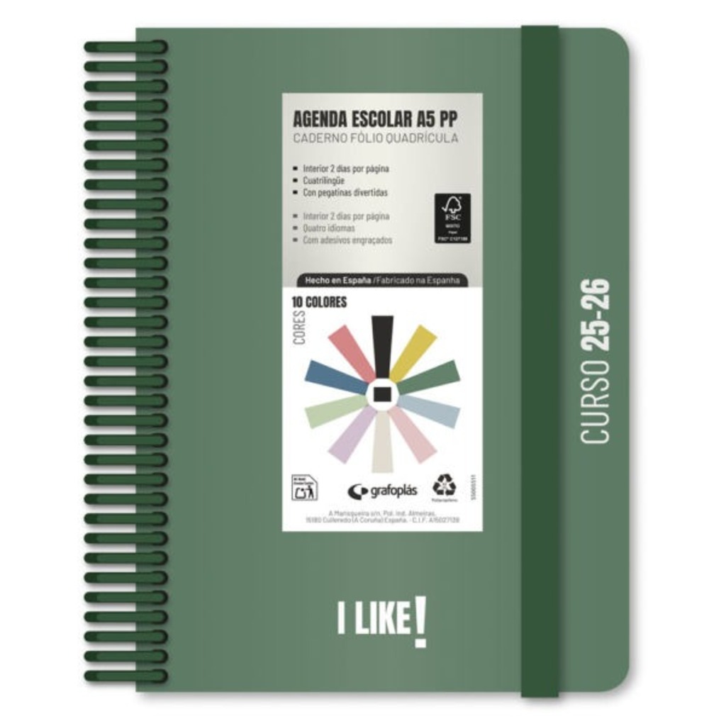 agenda escolar a5 2d/p 25/26 like v.osc.