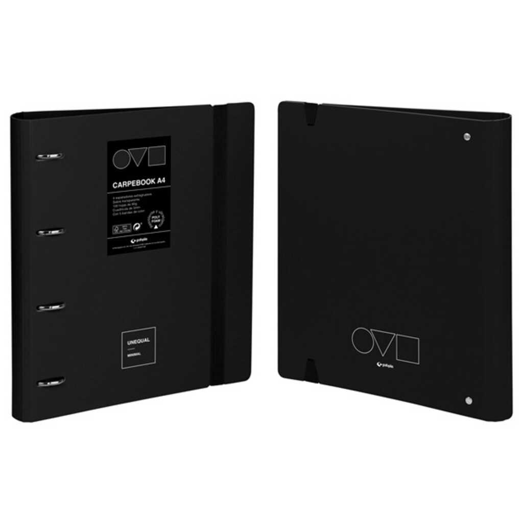 carpebook 4d35 a4 uneq. minimal negro