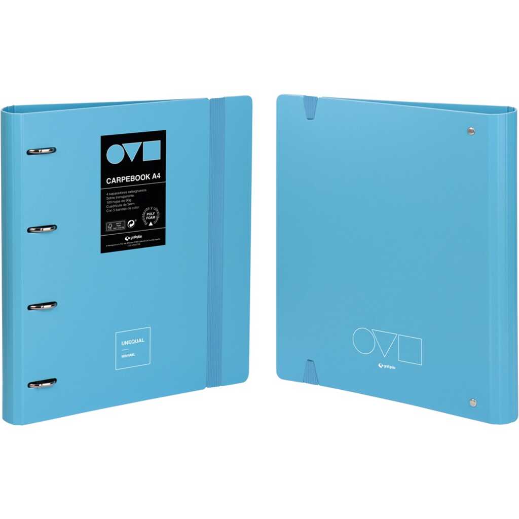 carpebook 4d35 a4 uneq minimal azul past