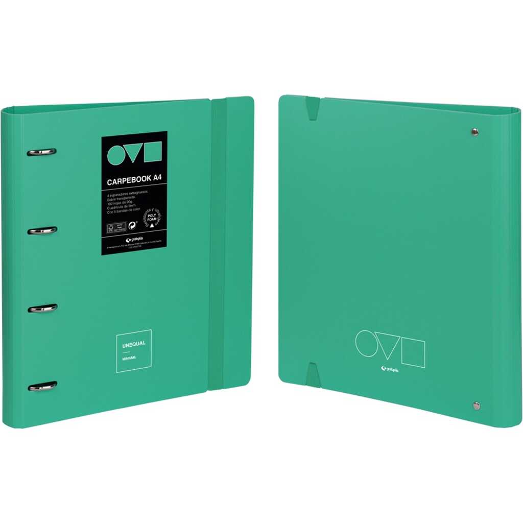 carpebook 4d35 a4 uneq minimal turquesa