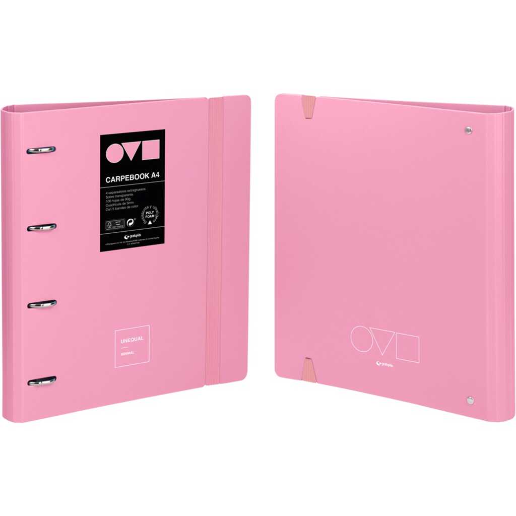 carpebook 4d35 a4 uneq minimal rosa
