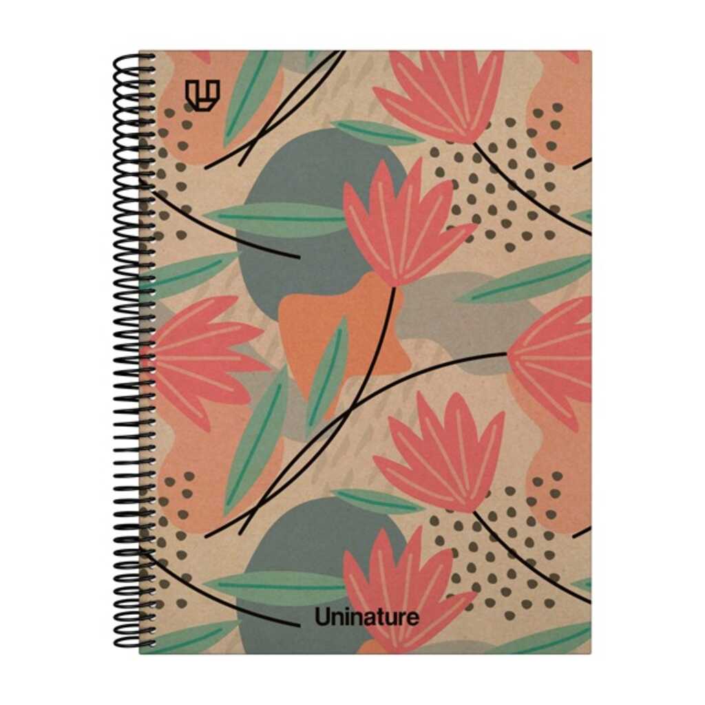 libreta a4 80h 90g 4x4 uninat. flores