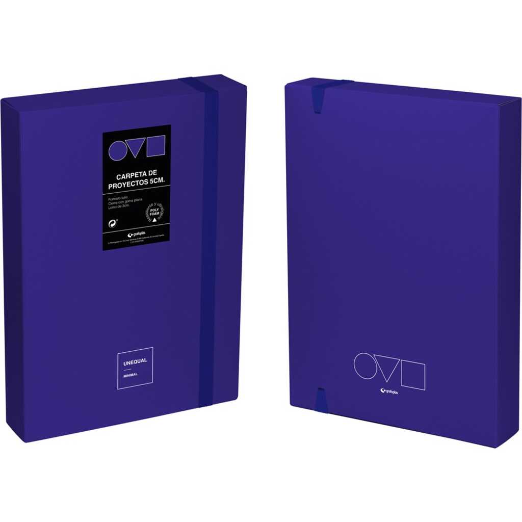 caja proyectos unequal minimal 5cm azul