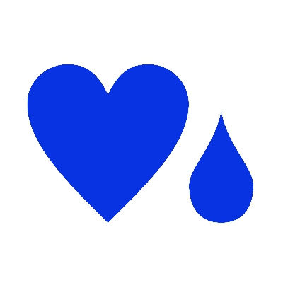 rollo gomets corazon/lagrima azul