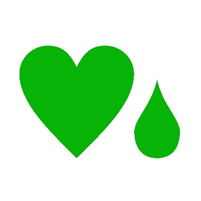 rollo gomets corazon/lagrima verde