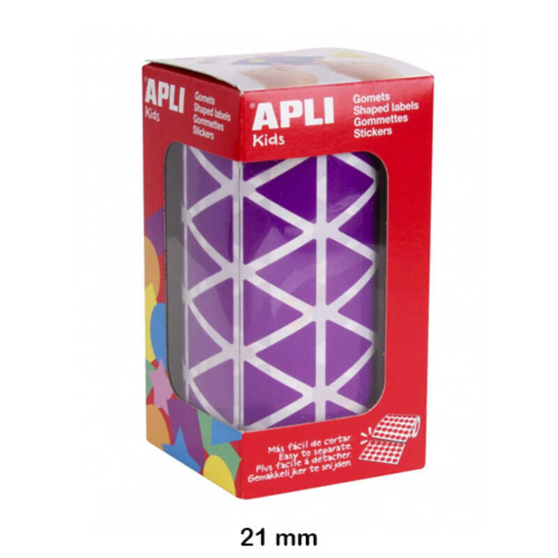 rollo gomets triangulo 21mm lila