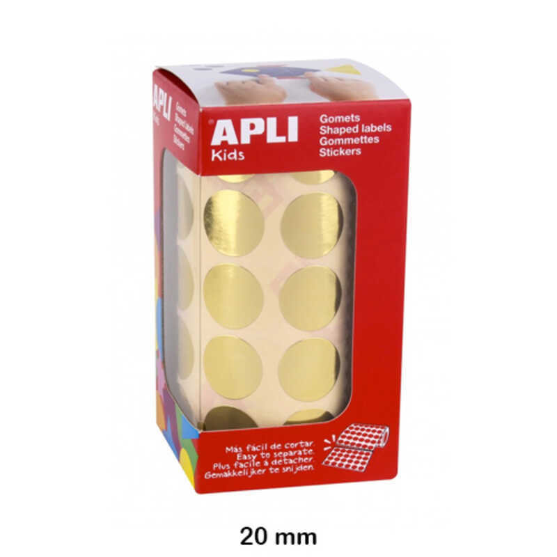 rollo gomets redondo 20mm. oro