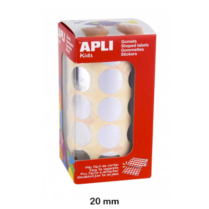 rollo gomets redondo 20mm. plata