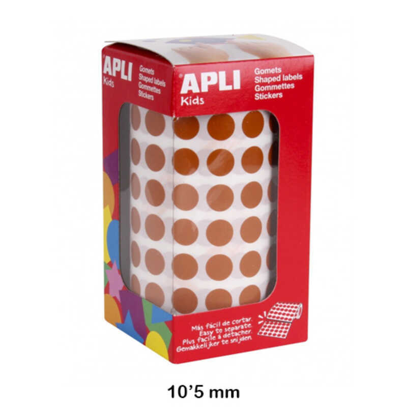 rollo gomets redondo 10.5mm marron