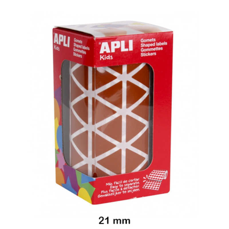 rollo gomets triangulo 21mm marron