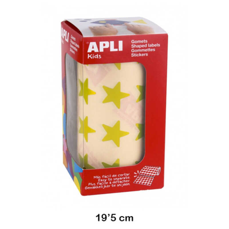 rollo gomet estrella metalizado amarillo