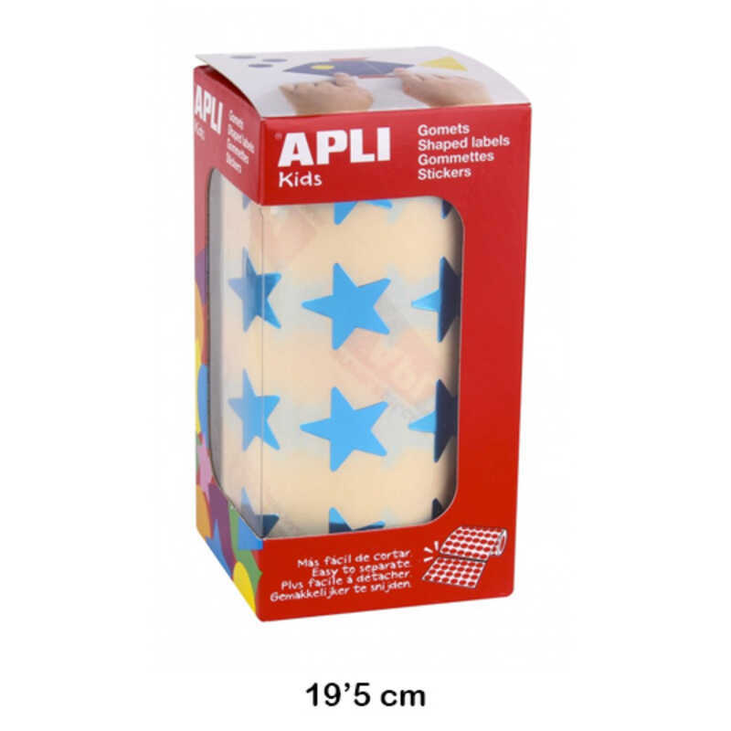 rollo gomets estrella grande metal azul