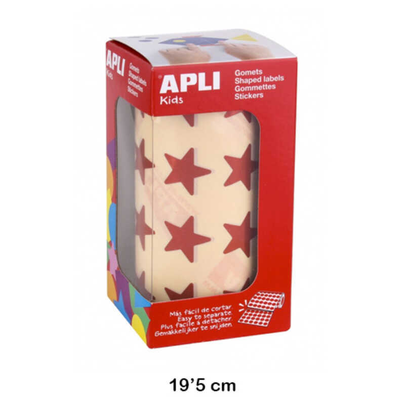 rollo gomets estrella grande metal rojo