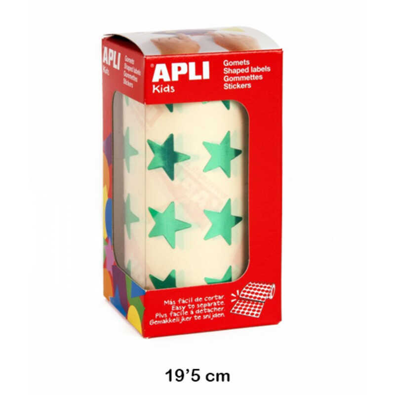 rollo gomets estrella grande metal verde