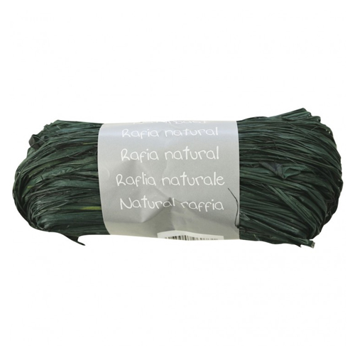 madeja de rafia natural 50gr. verde osc.