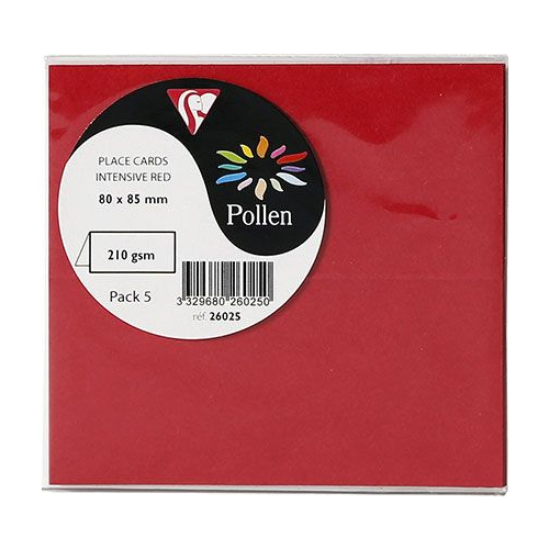 paq.5 tarjetas marca sitio 80x85 rojo