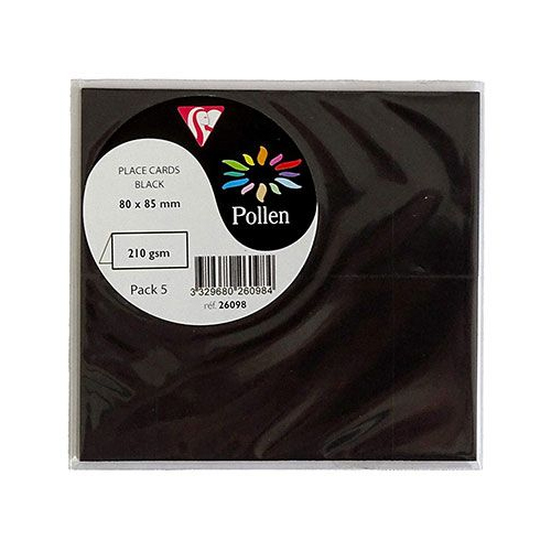 paq.5 tarjetas marca sitio 80x85 negro