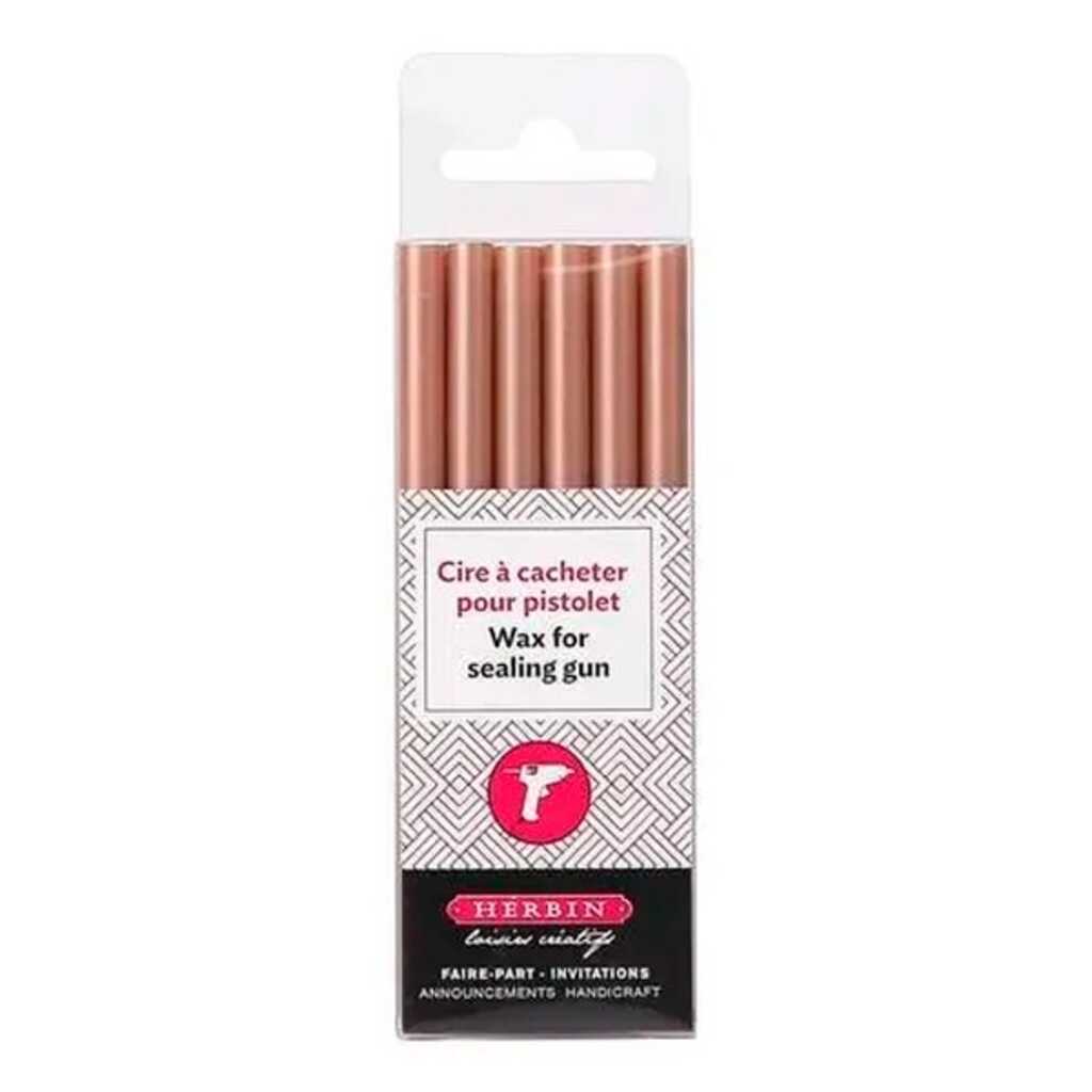 paq. 6 barras lacre rosa dor