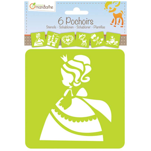 set 6 plantillas princesas