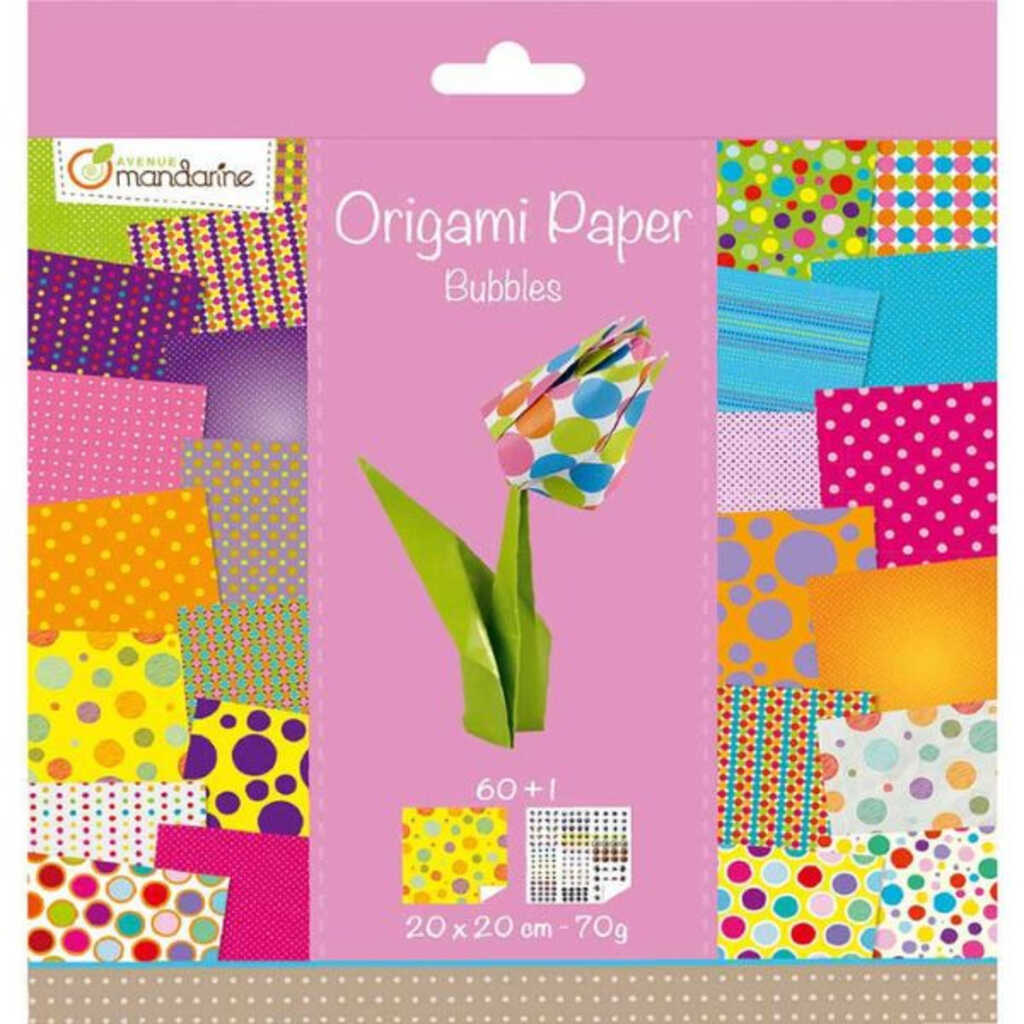 papel origami bubbles 20x20cm 60h 70gr