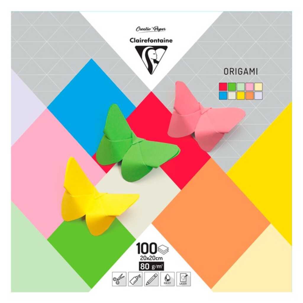 papel origami para papiroflexia 20x20cm