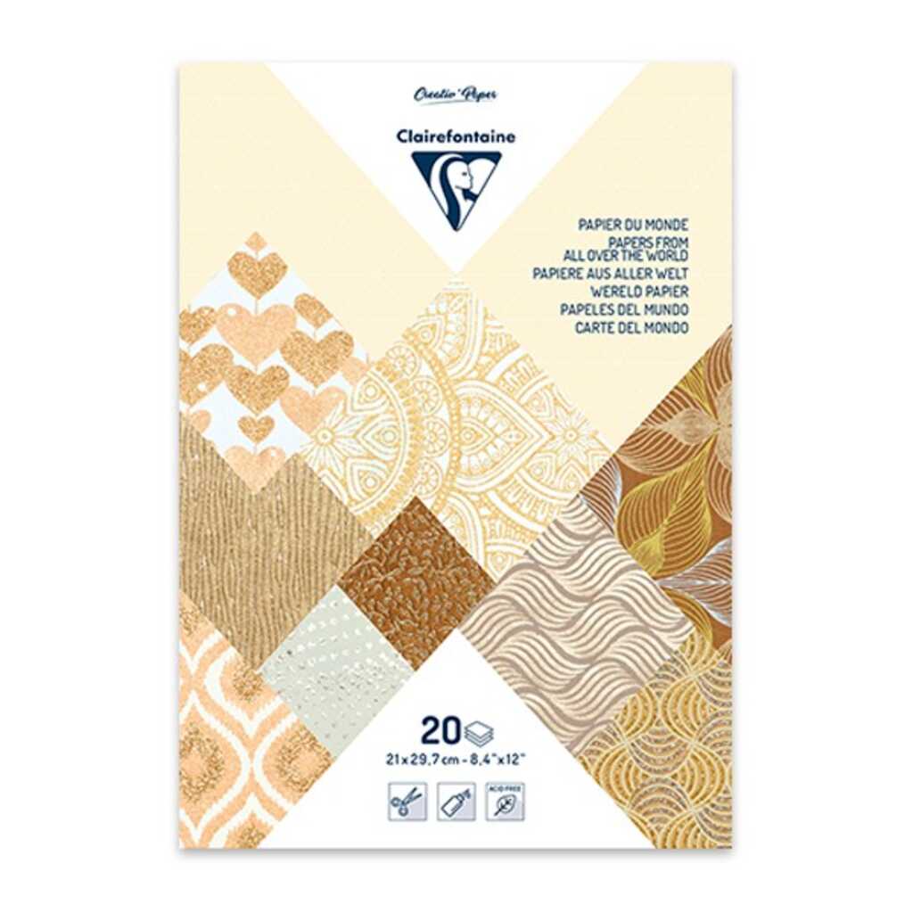 papeles del mundo a4 20uds