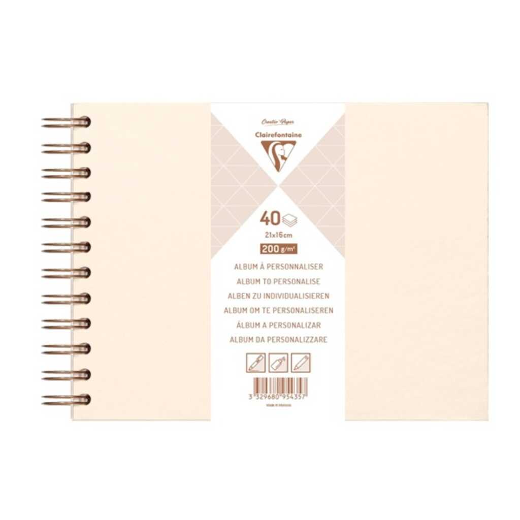 album tapa dura metal 21x16cm 40h 200gr