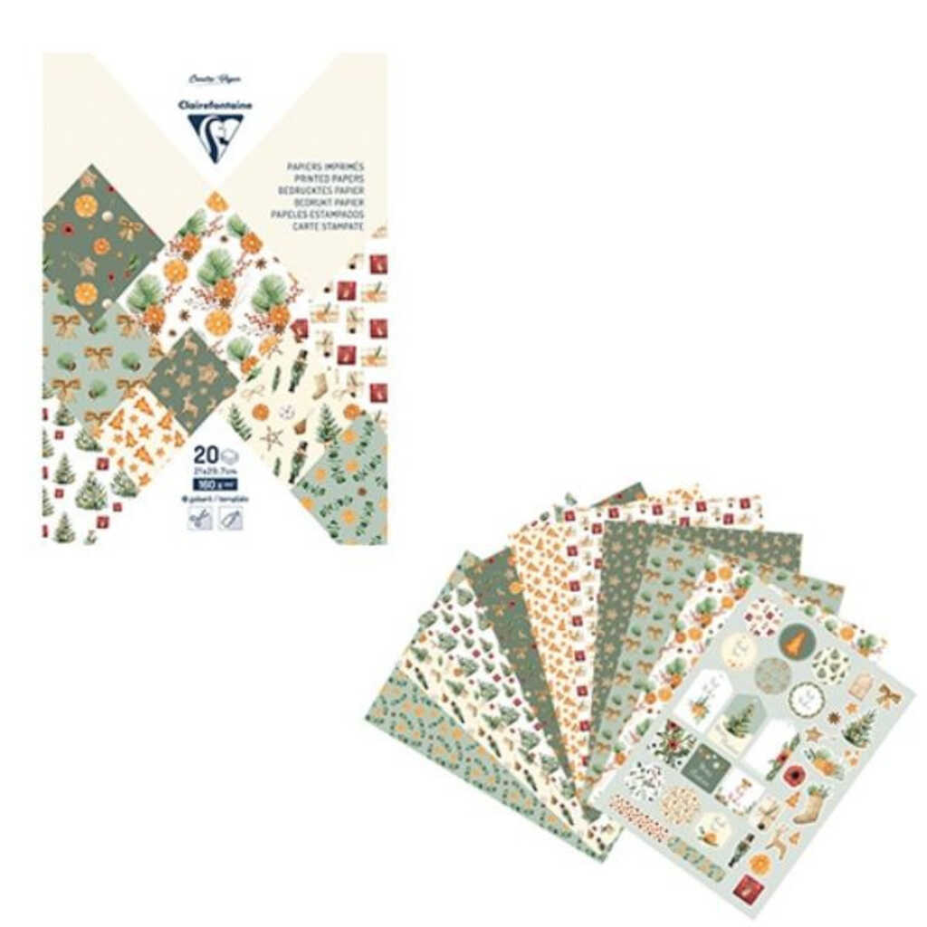 bloc papel impreso a4 20h 160gr navidad