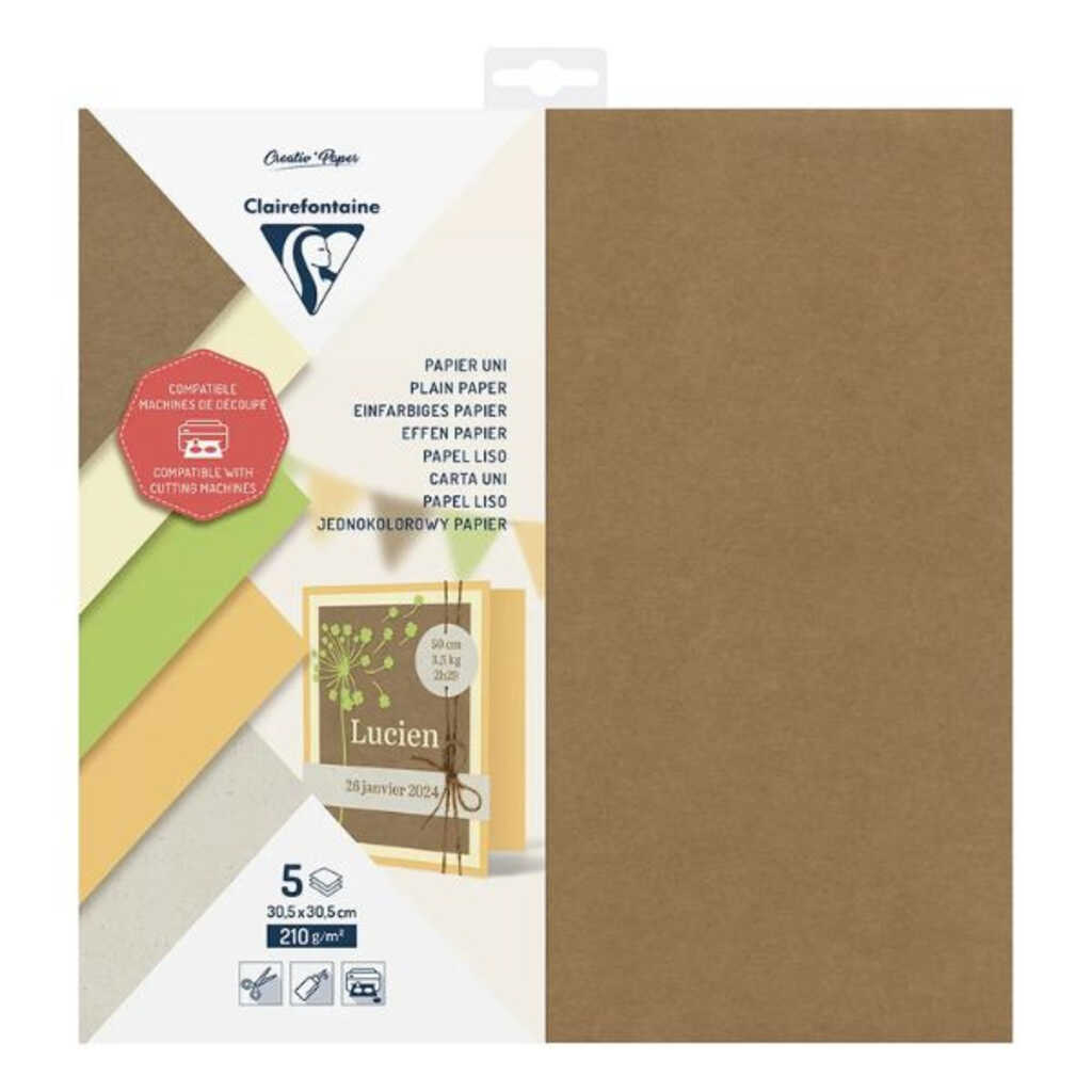 paq.5h papel liso 30'5x30'5 210gr