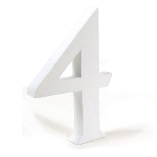 numero de papel mache '4' decopatch