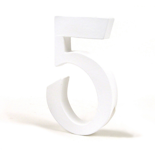 numero de papel mache '5' decopatch