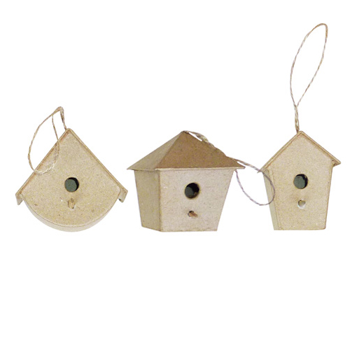 casita pajaros para decorar decopatch