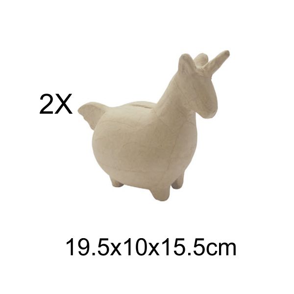 figura unicornio hucha decopatch