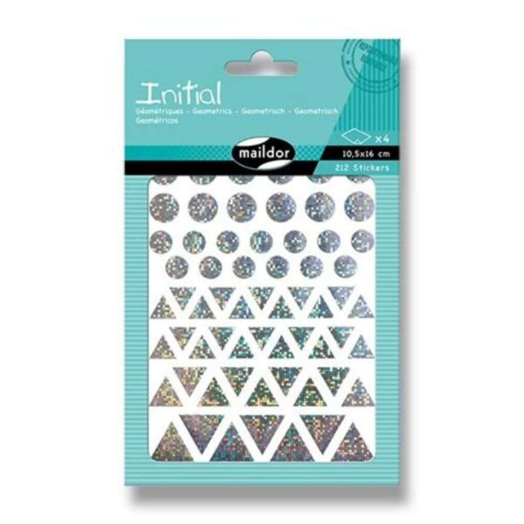 paq. 4 hojas mini stick holograf.plata