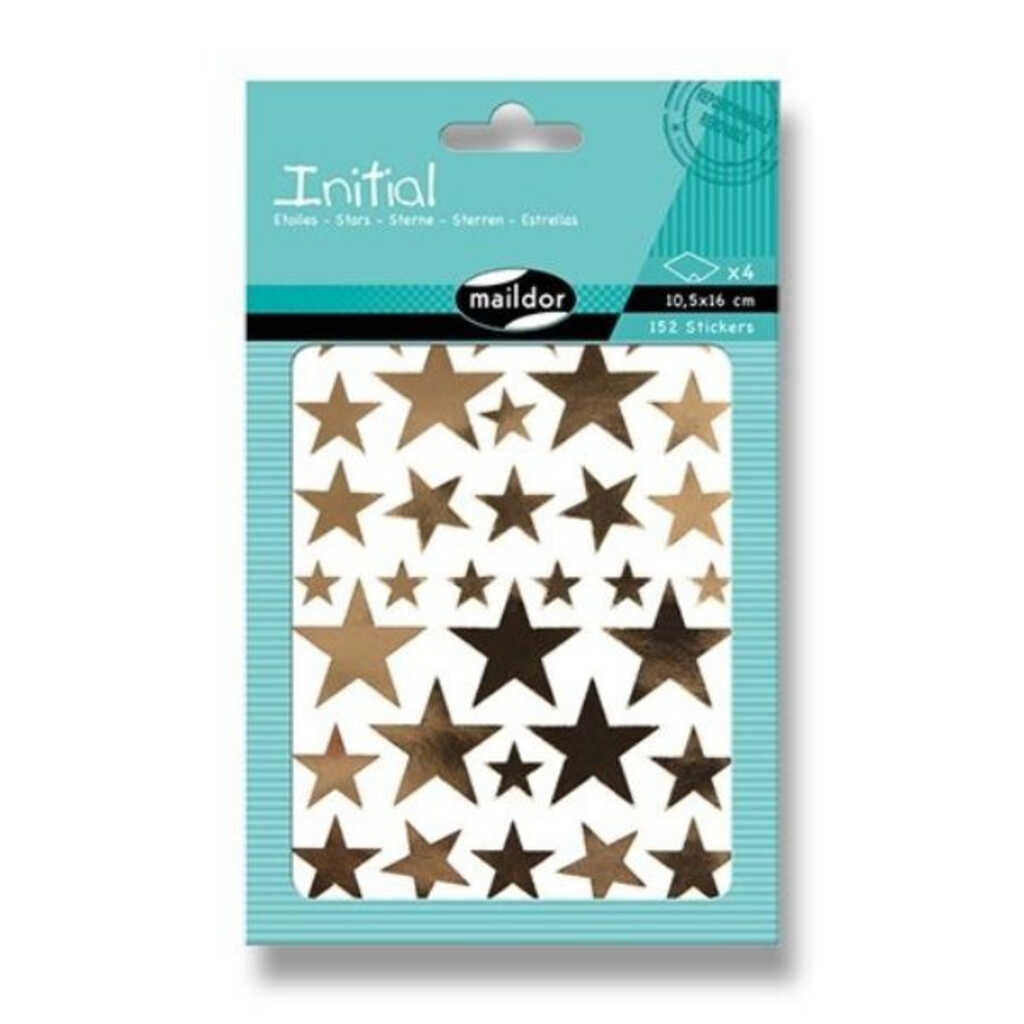 paq. 4 hojas mini stick oro/plata