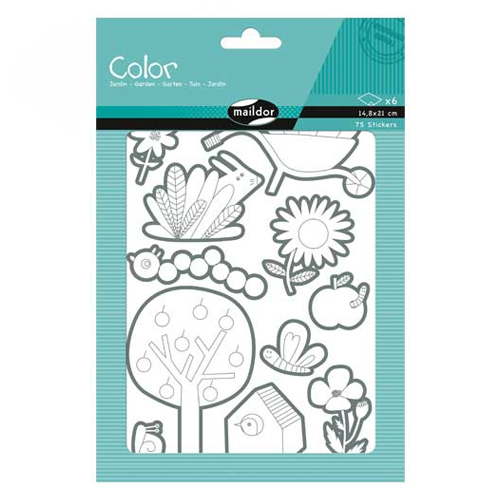 color paq. 6h 14,8x21cm jardin decopatch