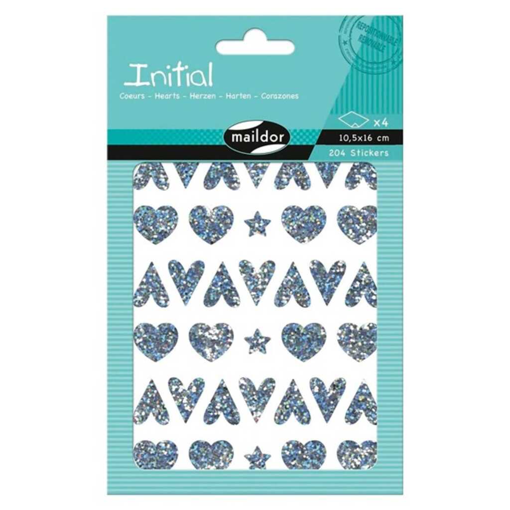 initial holograf corazon estrella