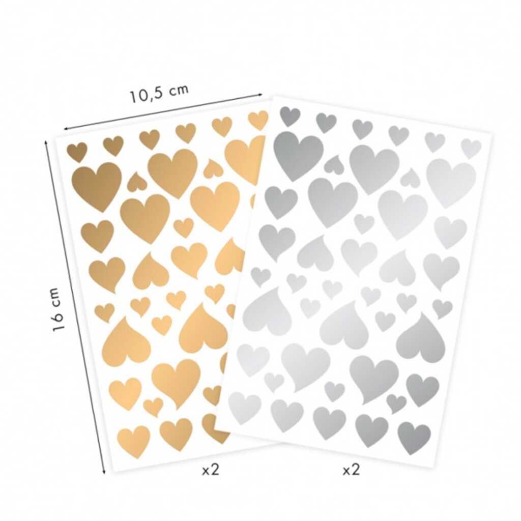 initial corazones dorado / plateado