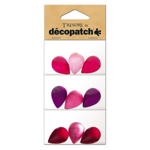 surt.cabochons ovales rosa/violeta