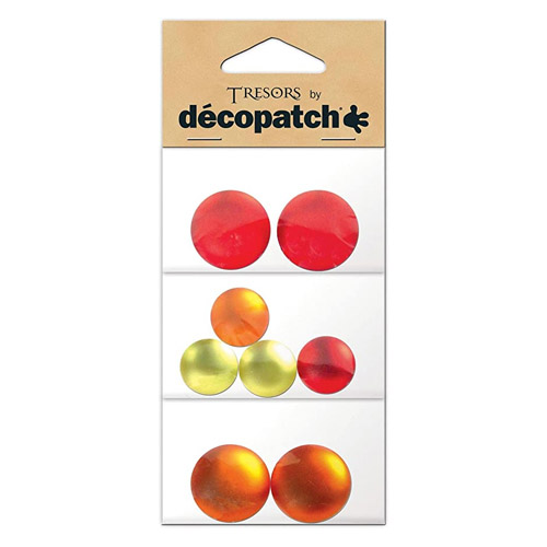 surtido cabochons redondos rojo