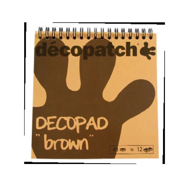 bloc color marron decopatch
